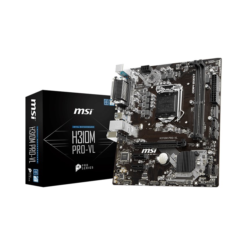 Mainboard MSI H310M PRO - VL (Intel H310, Socket 1151, m-ATX, 2 khe RAM DDR4)